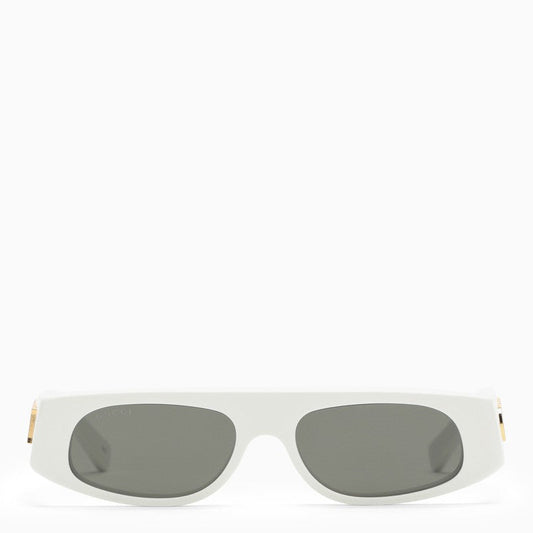 Gucci White Acetate Geometric Sunglasses Women