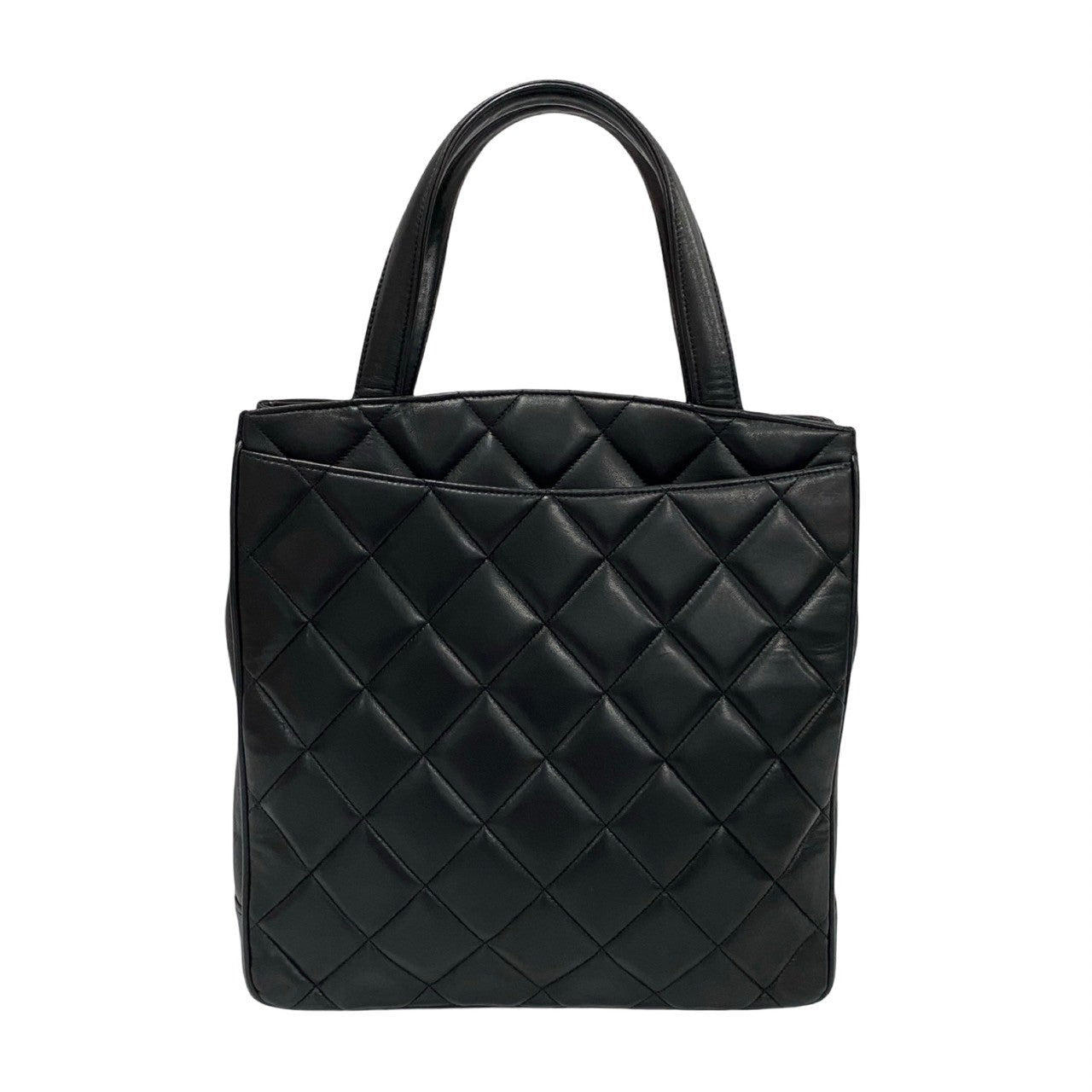 CHANEL Tote Bag lambskin black Matrasse