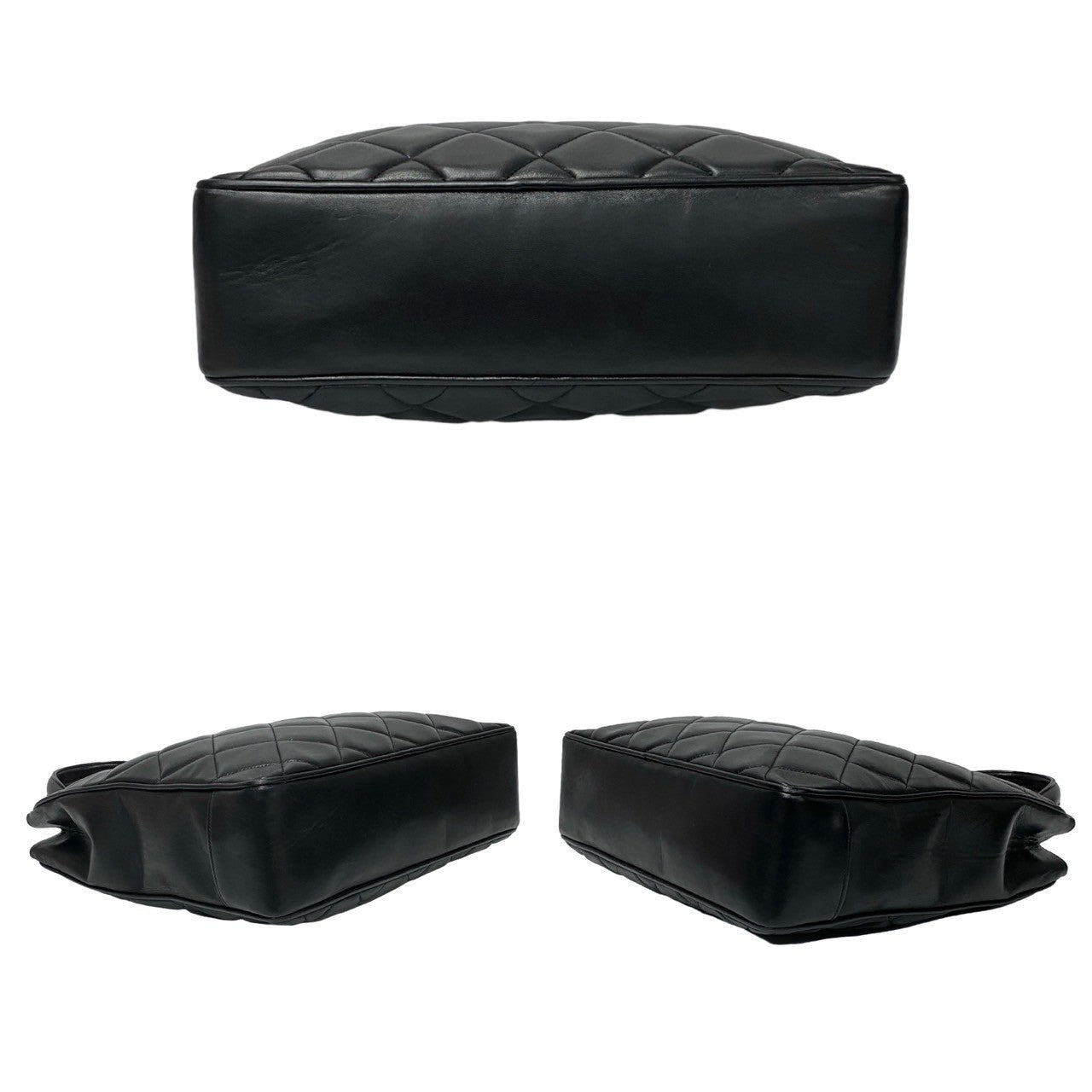 CHANEL Tote Bag lambskin black Matrasse