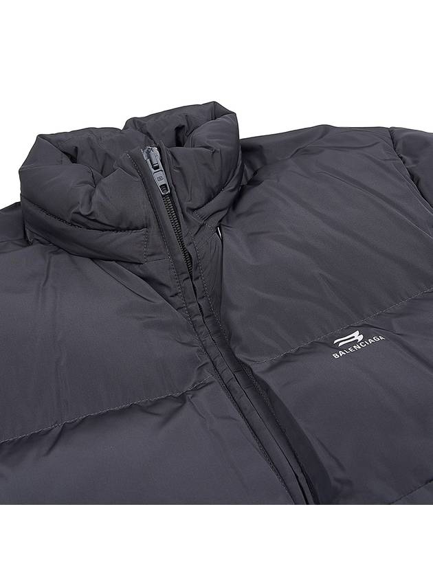 Luxury Balenciaga  Sporty B Logo Point Down Padding Grey