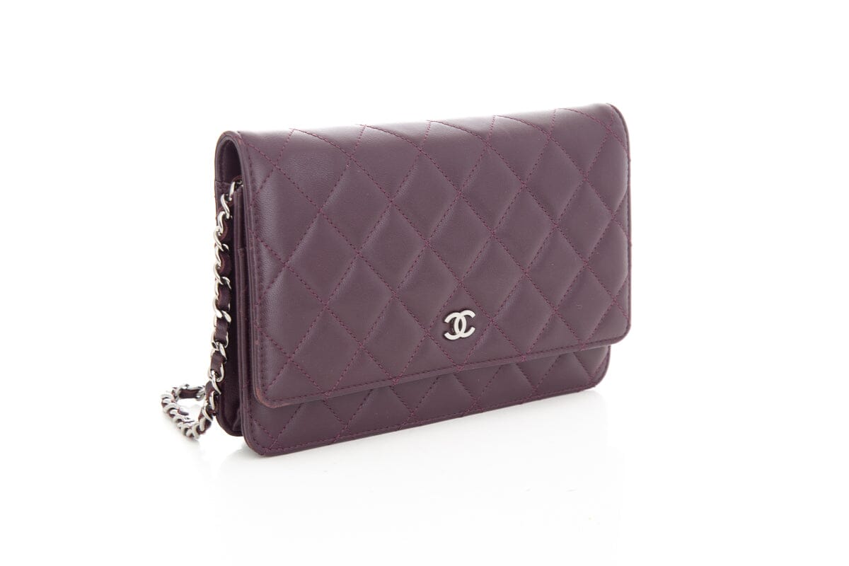 Chanel 2011 Bordeaux Lambskin Wallet on Chain Cross-Body