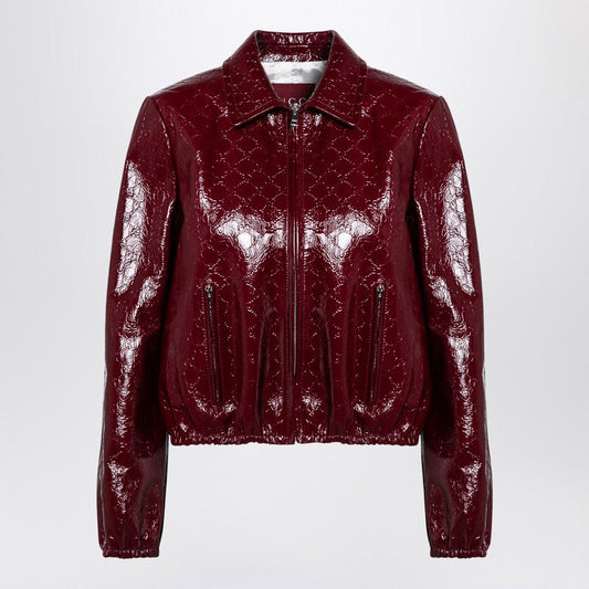 Gucci Rosso Ancora Jacket In Patent Leather Women