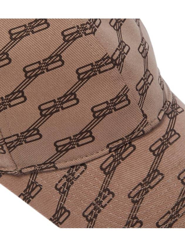 Luxury Balenciaga  BB Monogram Cotton Drill Ball Cap Beige