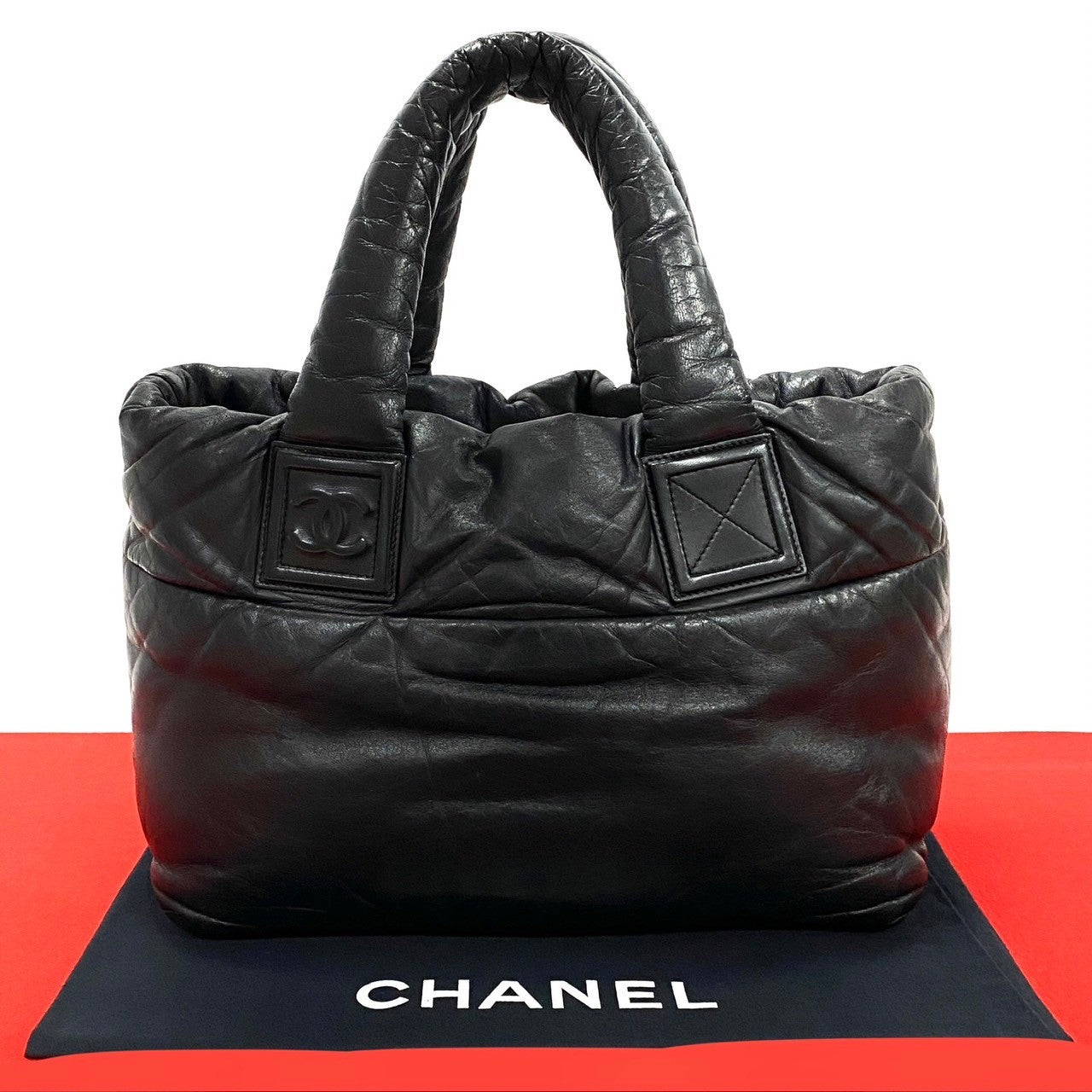 CHANEL Tote Bag lambskin black Cococoon
