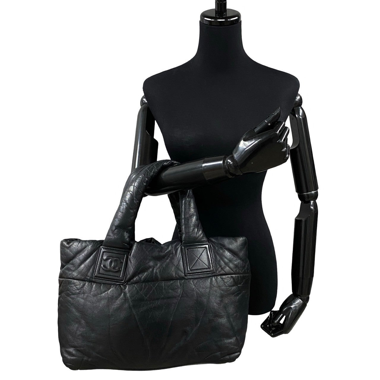 CHANEL Tote Bag lambskin black Cococoon