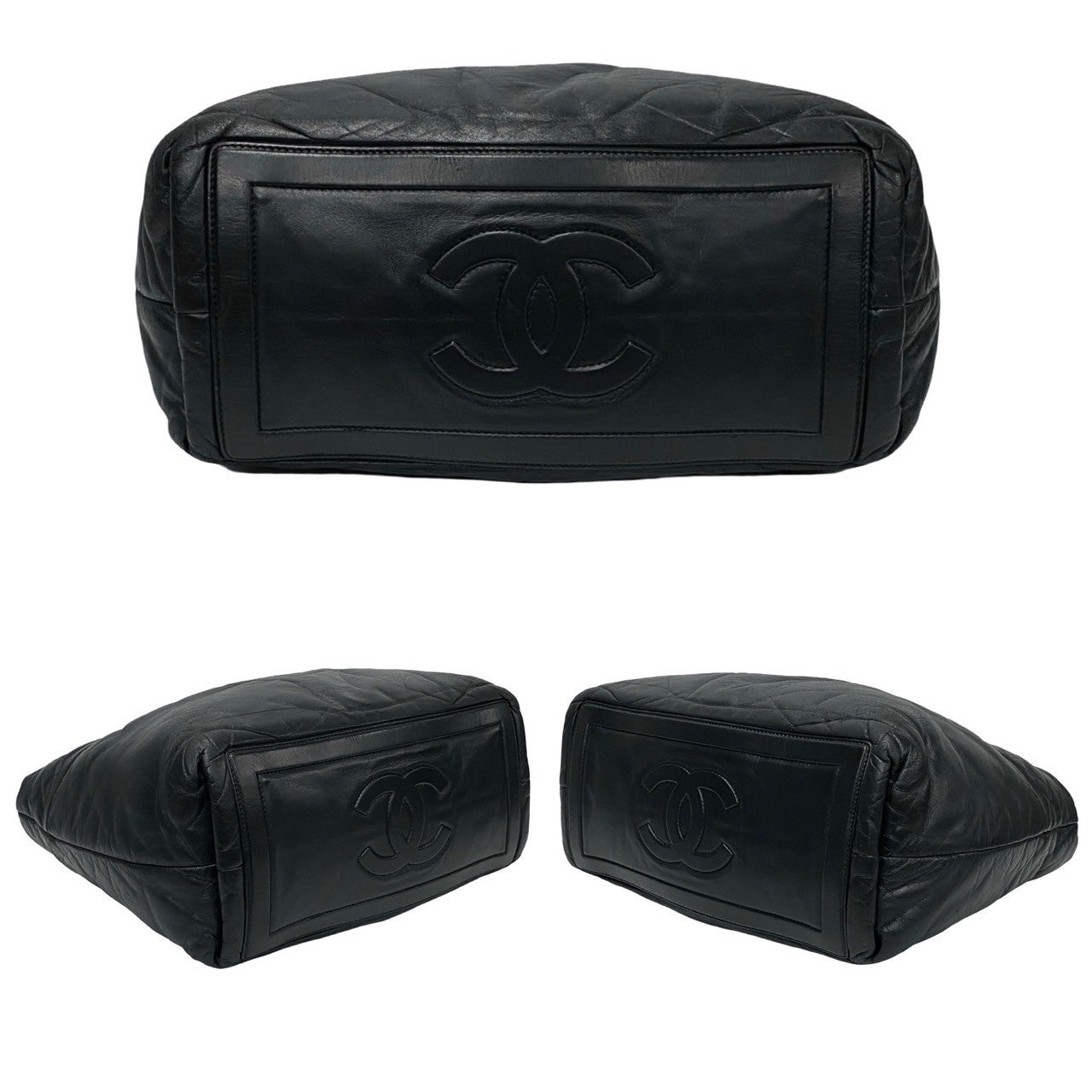 CHANEL Tote Bag lambskin black Cococoon