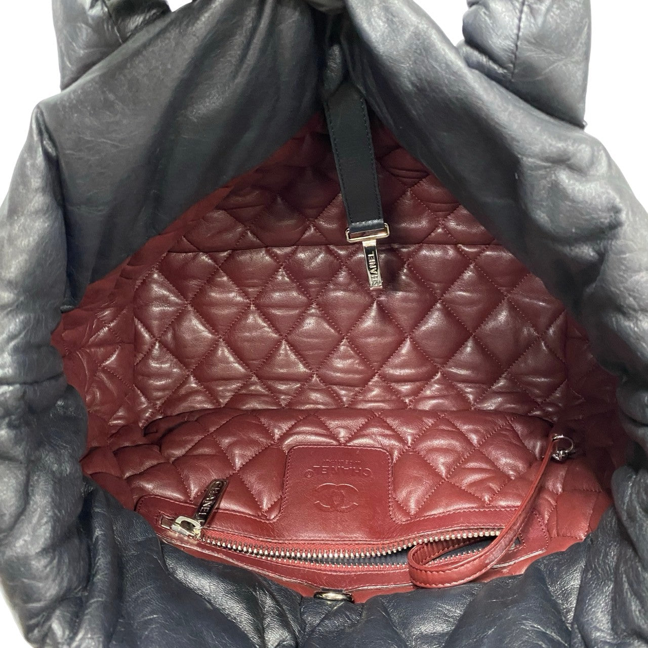 CHANEL Tote Bag lambskin black Cococoon