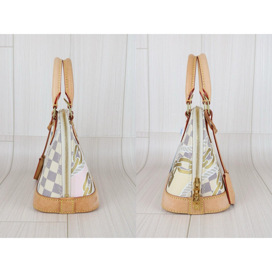 Good ( Rank AB)｜ LV Damier Azur Nautical Alma BB HandBag Shoulder Bag  IC Chips Model ｜X25032510