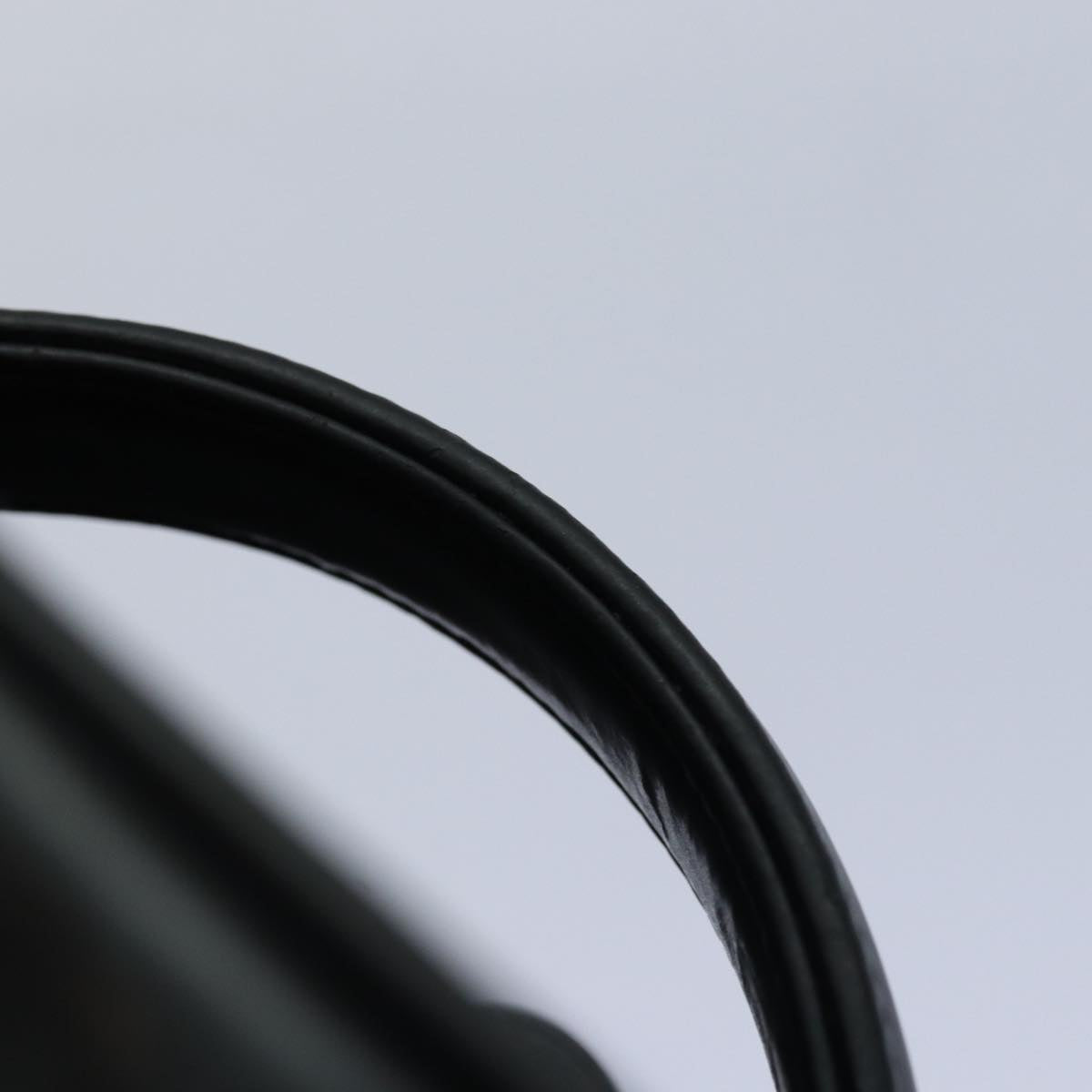 Top Quality Chanel COCO Mark Vanity Cosmetic Pouch Enamel Black CC Auth 79536