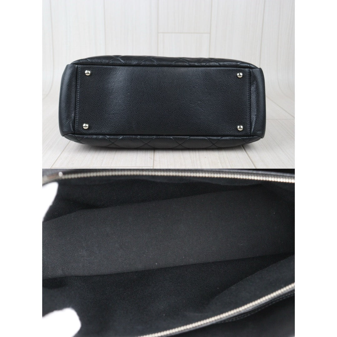 Good ( Rank AB) ｜ CHANEL Caviar Skin Leather Calf Leather Tote Bag Black Made In 2013～2014Year｜Y24082604