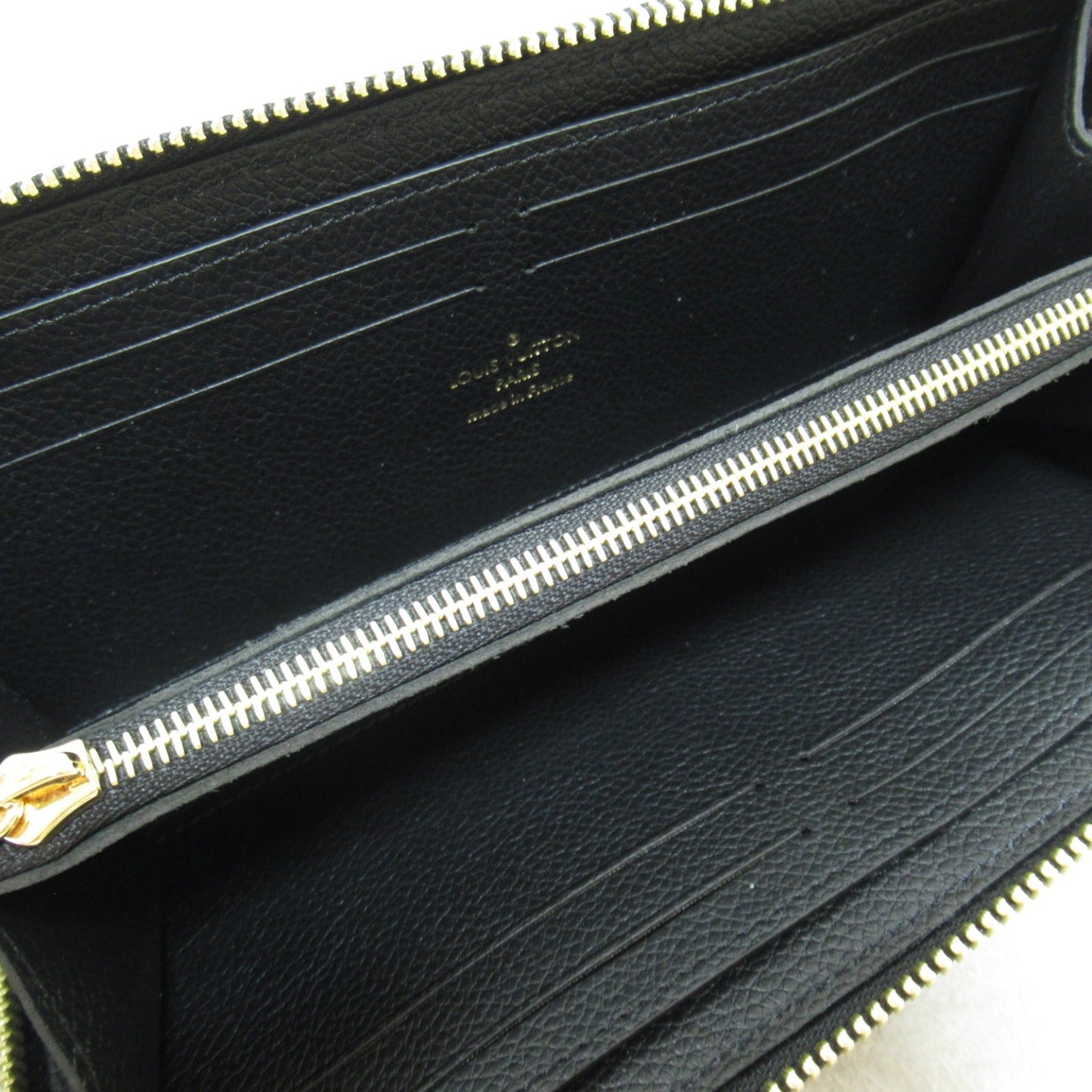 Louis Vuitton Portefolio Clemence Round Long Wallet Round Long Wallet Leather Monogram Emplant   Black M60171