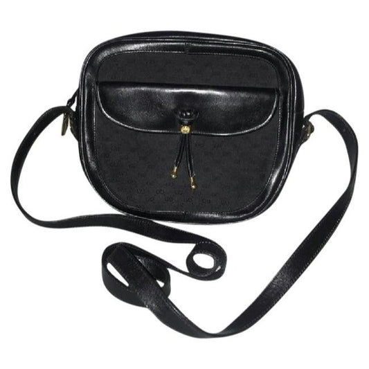 Gucci Marrakech Early Cross Body Or Shoulder Purses Black Small G Logo Print On Black Coated Canvas