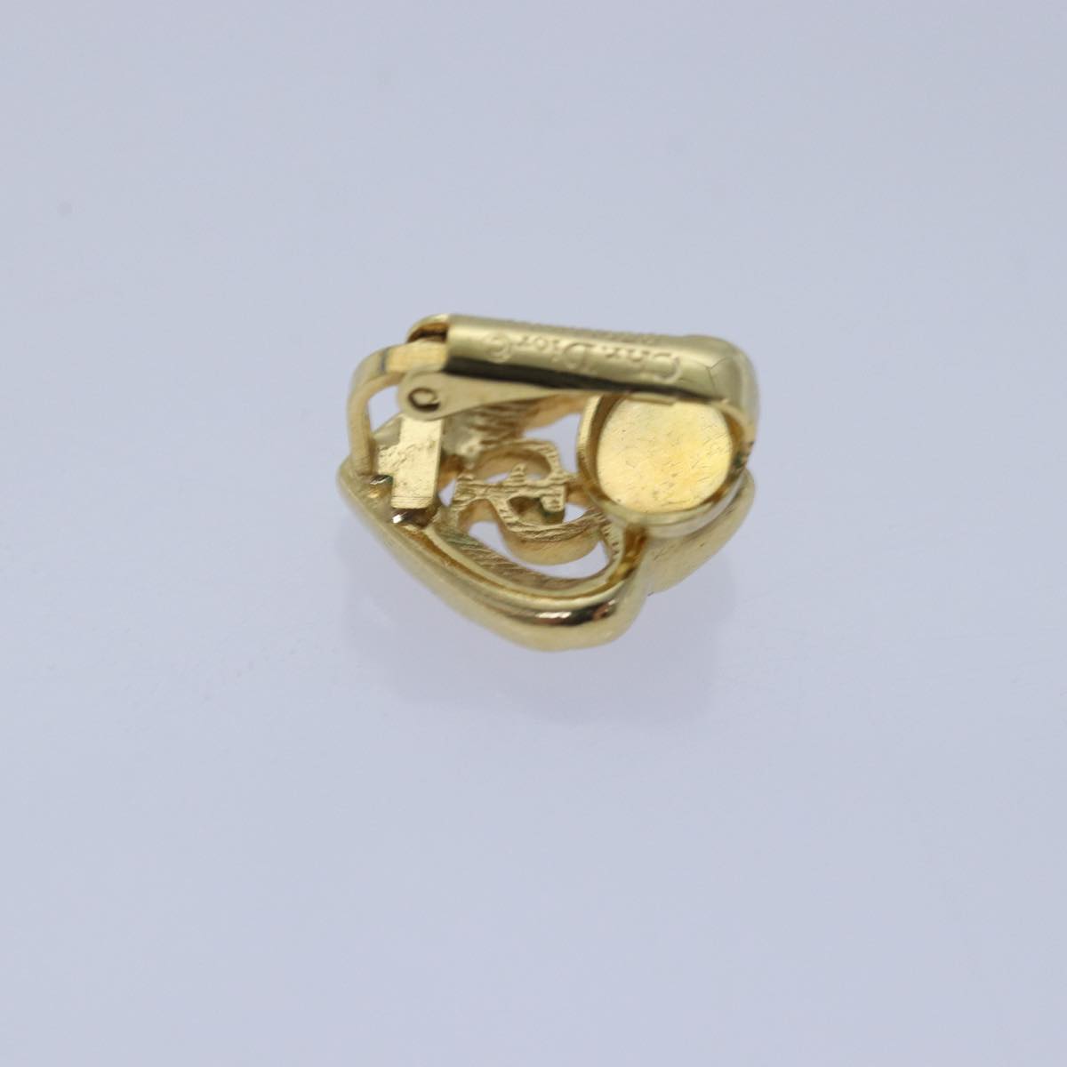 CHRISTIAN DIOR Earring metal Gold Auth 79778