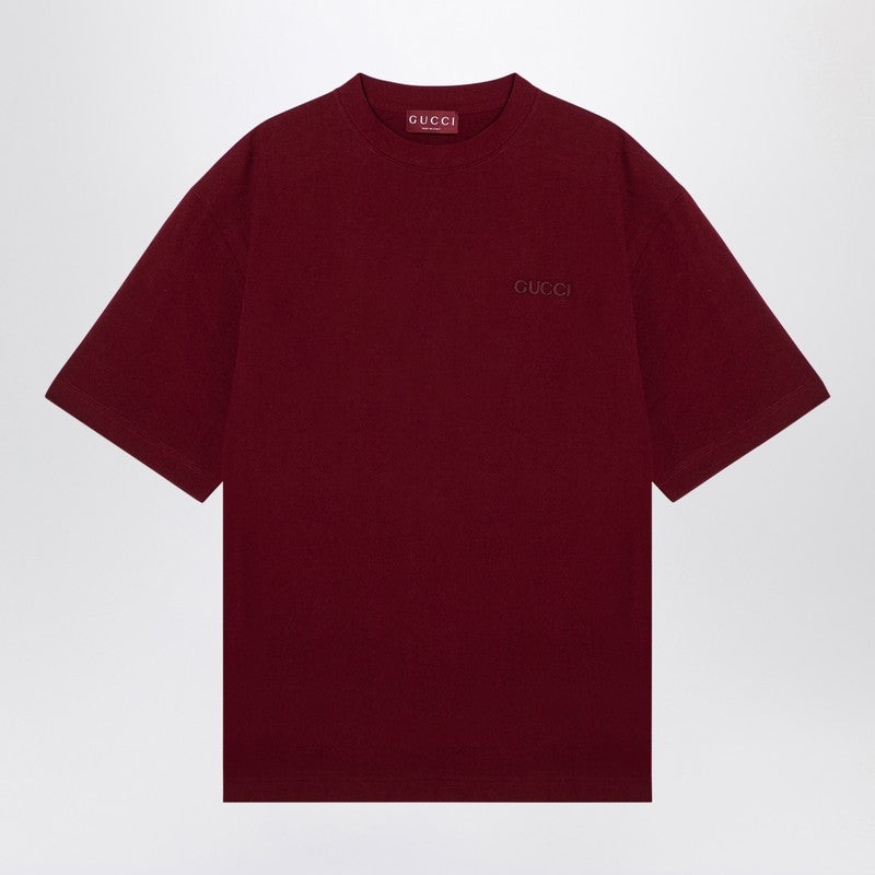 Gucci Oversized Rosso Ancora T-Shirt With Logo Men
