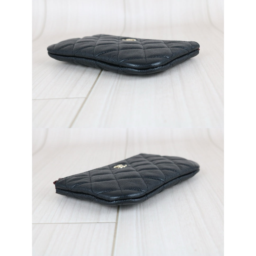 Excellent（Rank SA）｜CHANEL Caviar Skin Calf Leather Card Holder Black IC Chips Model｜X25062321