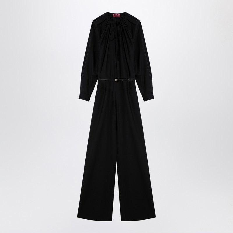Gucci Black Wool Suit With Belt Women