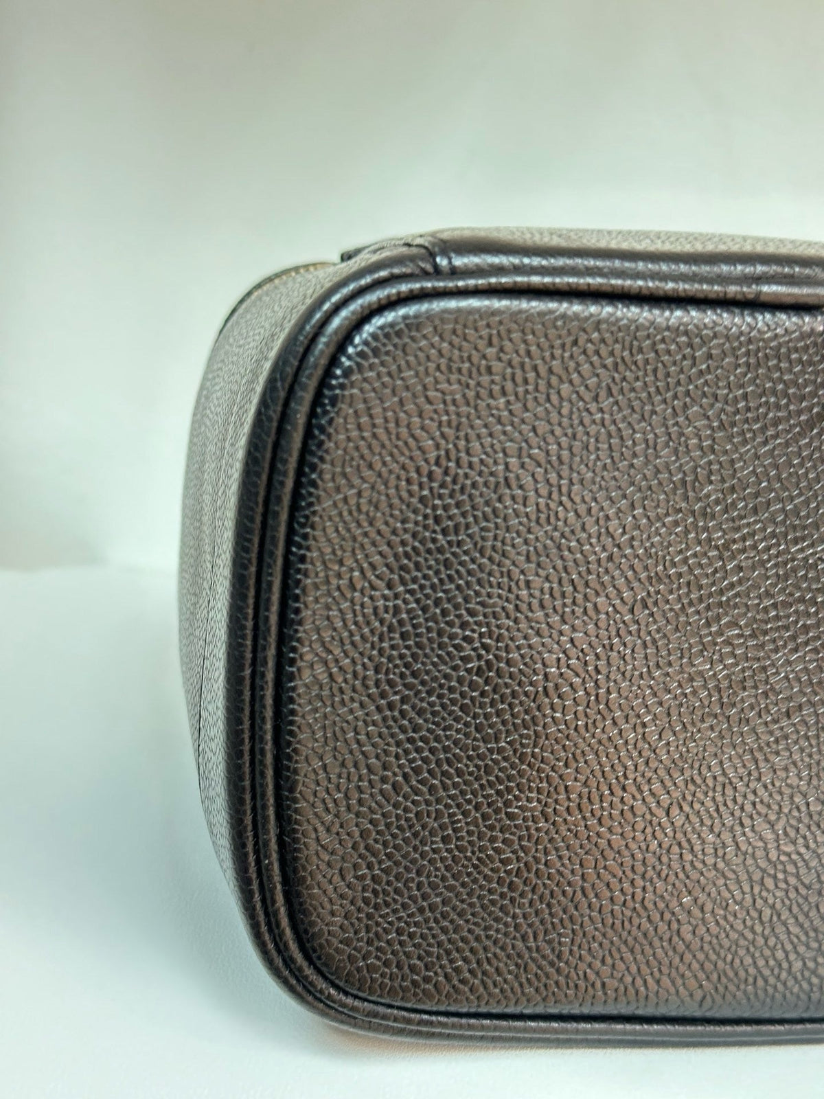 Chanel Vintage Vanity Case Black Caviar GHW 2 holo card
