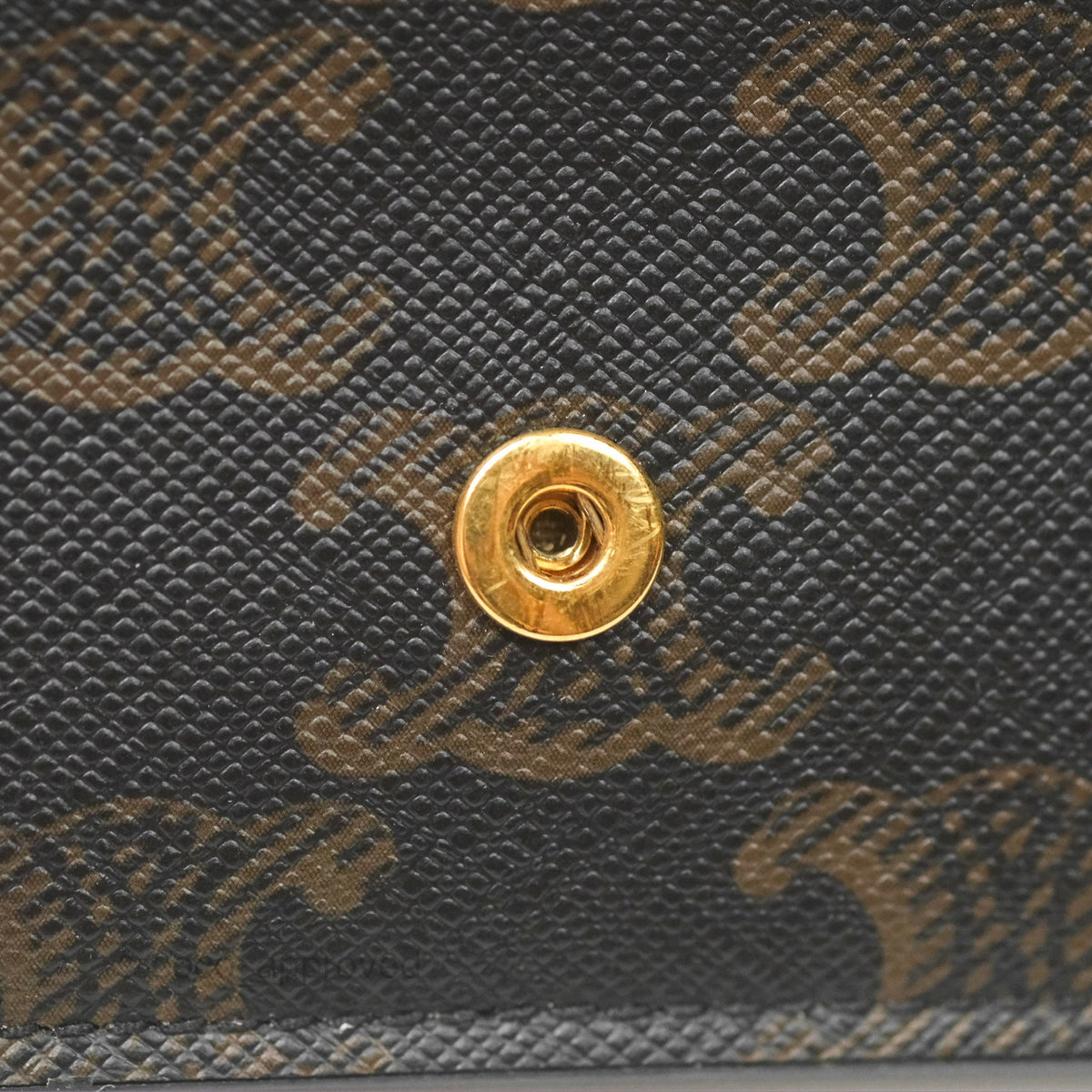 Celine Triomphe Flap Card Holder Triomphe Canvas Tan