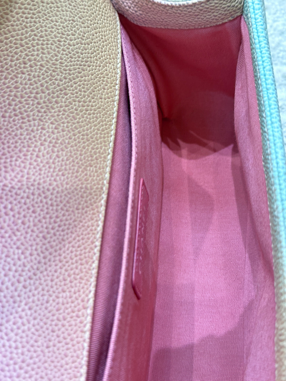 Chanel Rainbow Qulited Caviar Boy Bag Medium