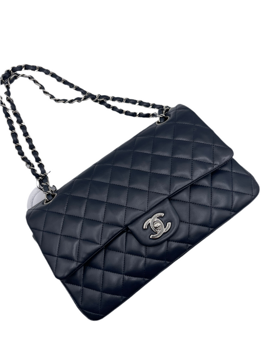 Chanel - Sac 11.12 classique timeless 25 bleu marine