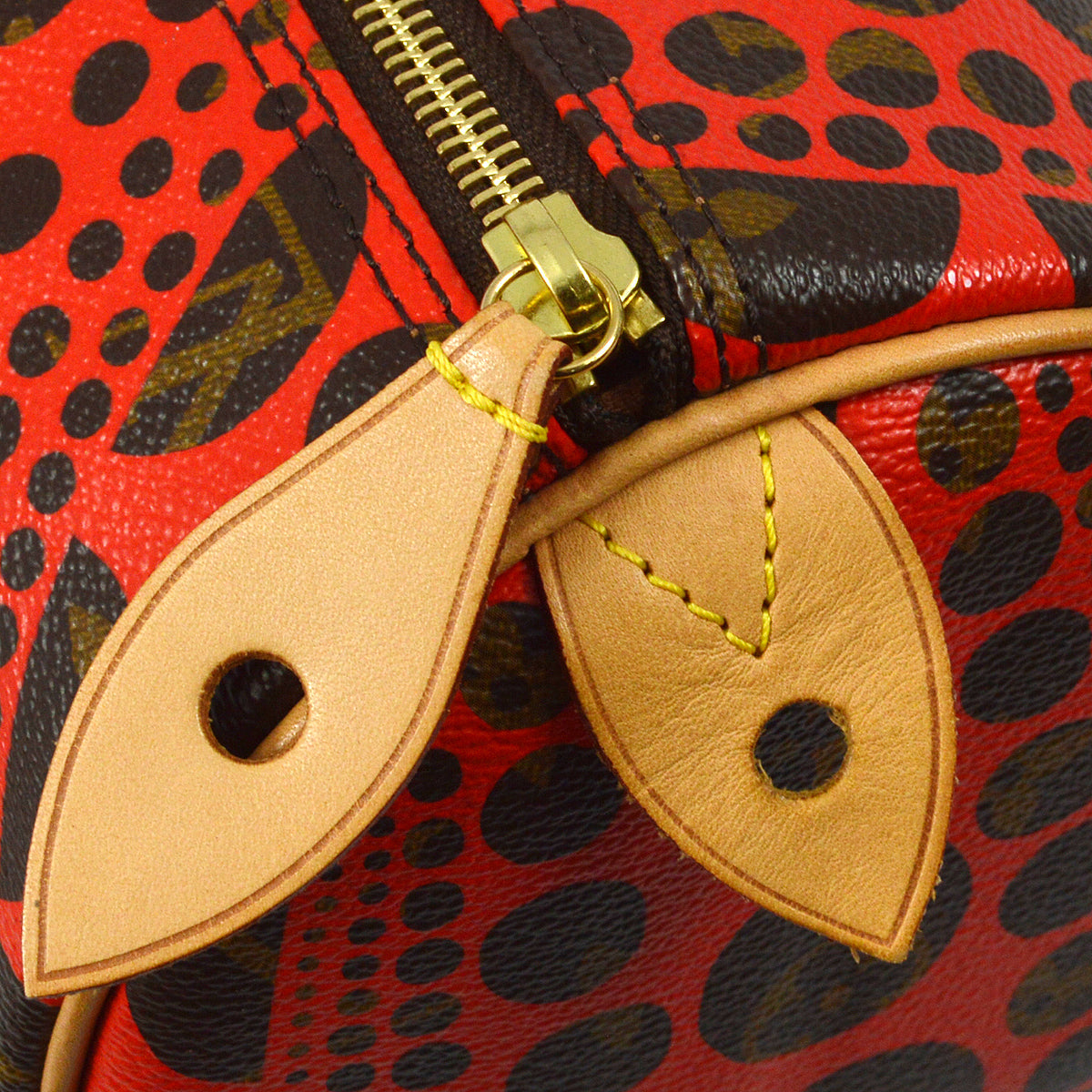 Louis Vuitton Red Pumpkin dot Papillon Handbag M40689