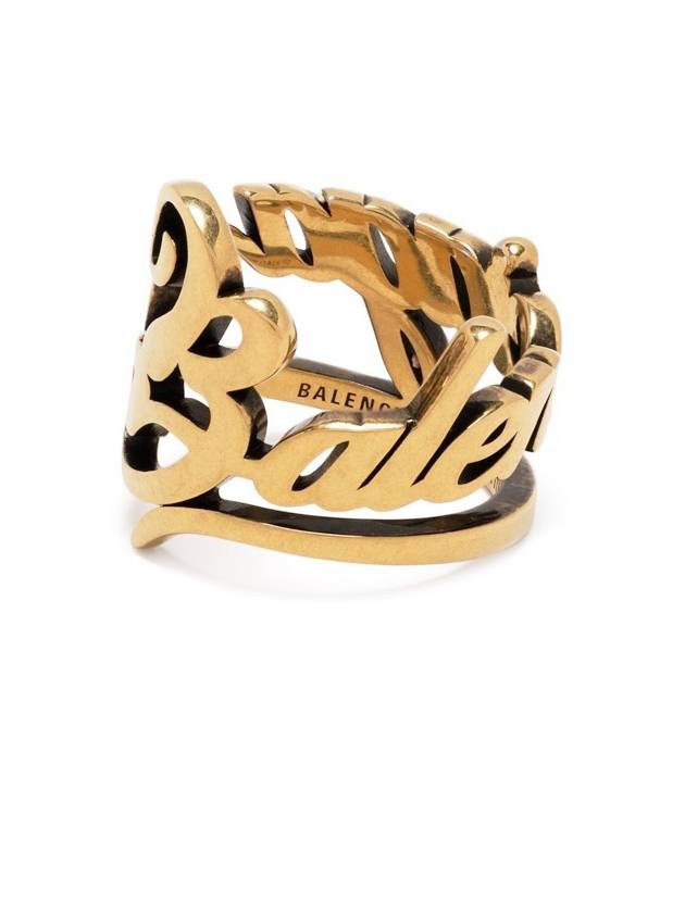 Luxury Balenciaga  Typo Ring Gold