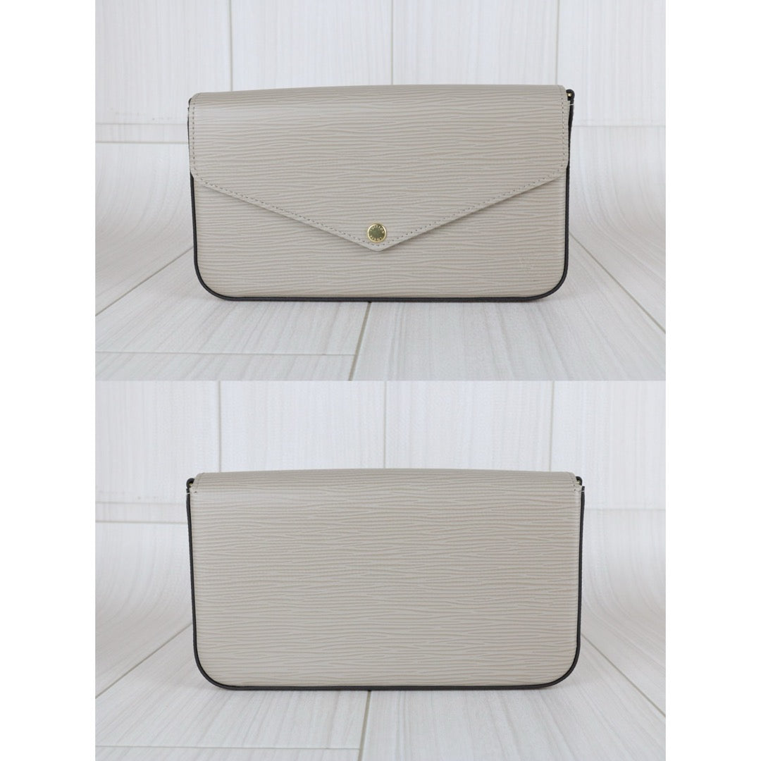 Excellent（Rank SA）｜LV Epi Pochette Felicie Shoulder Bag Grey｜X25030709