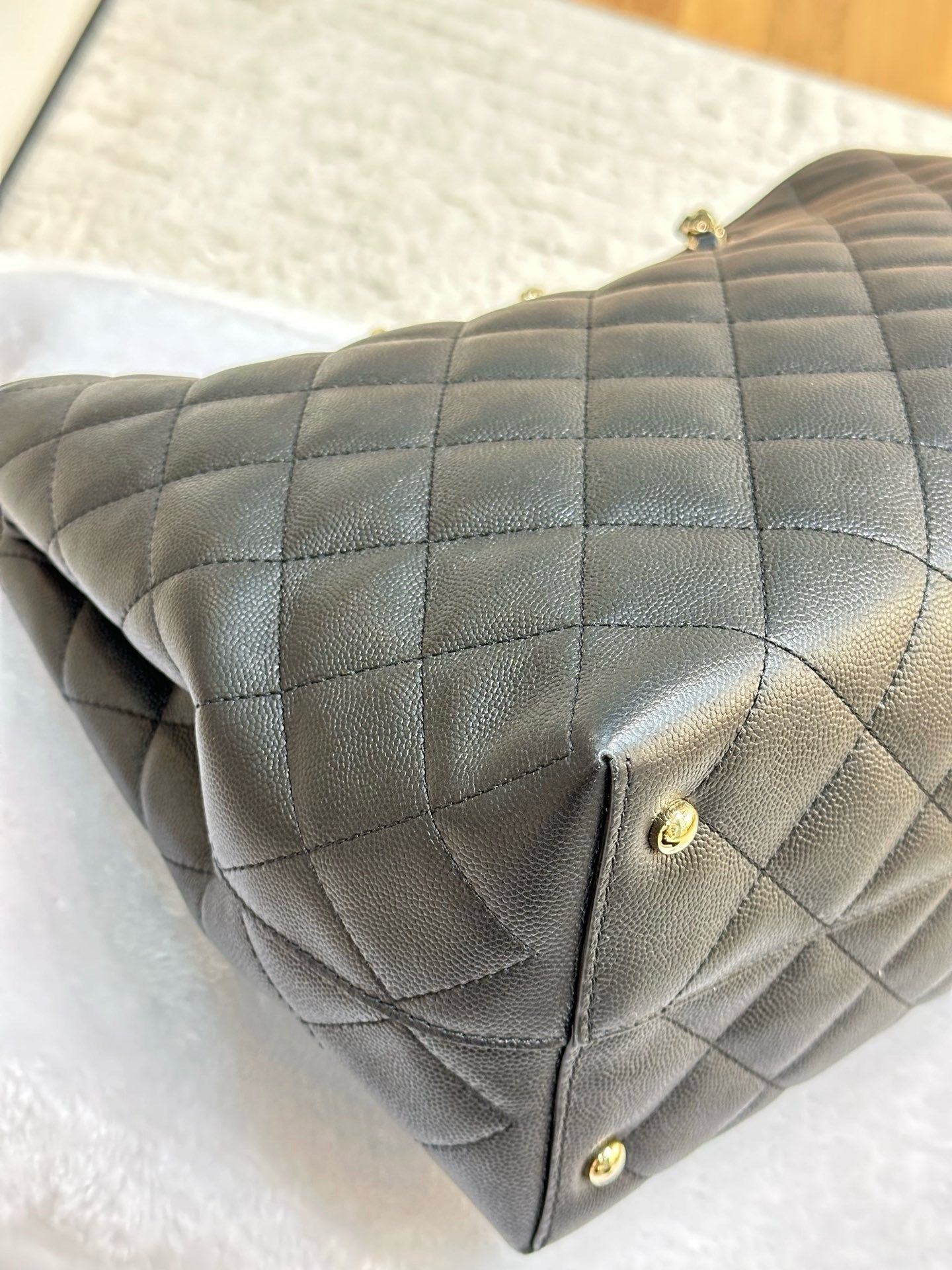 Chanel Medium Classic CC Shopping Tote Quilted Calfskin