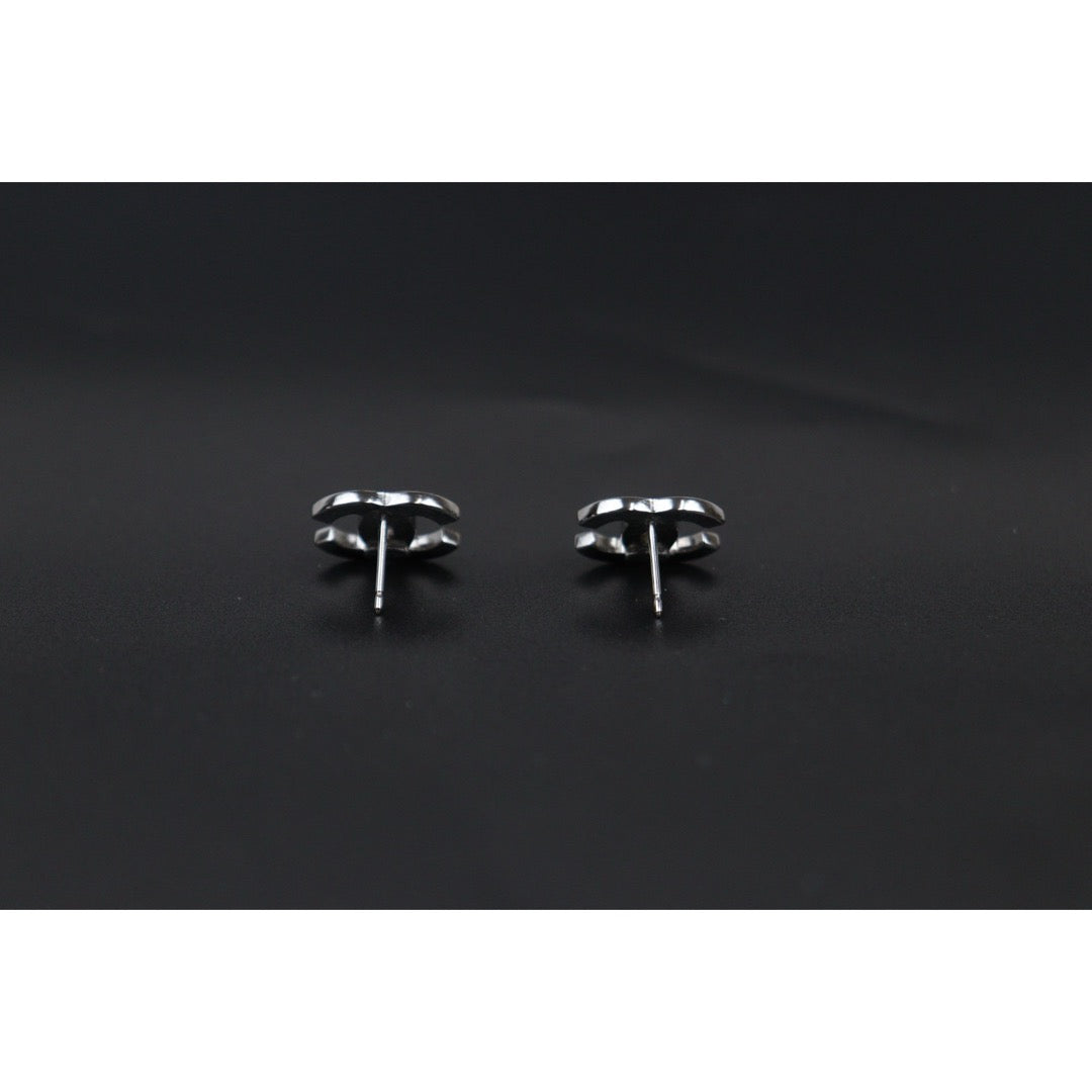 Very Good ( Rank A) ｜CHANEL COCO Mark Black Earrings Made In 2010 Year｜V24122609