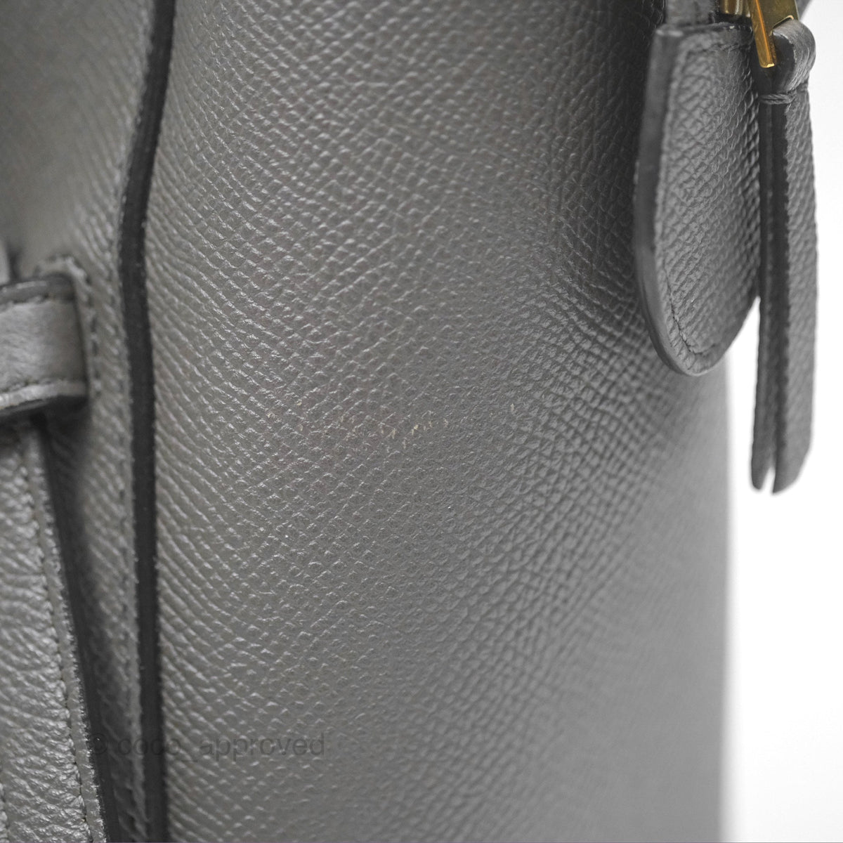 Celine Micro Belt Bag Grey Grained Calfskin Gold Hardware