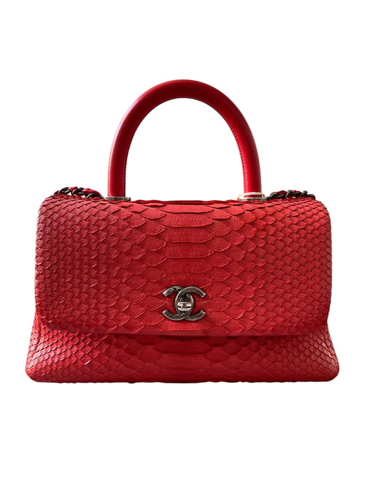 Chanel Coco Handle Small Python Capucine PHW SYCYR190