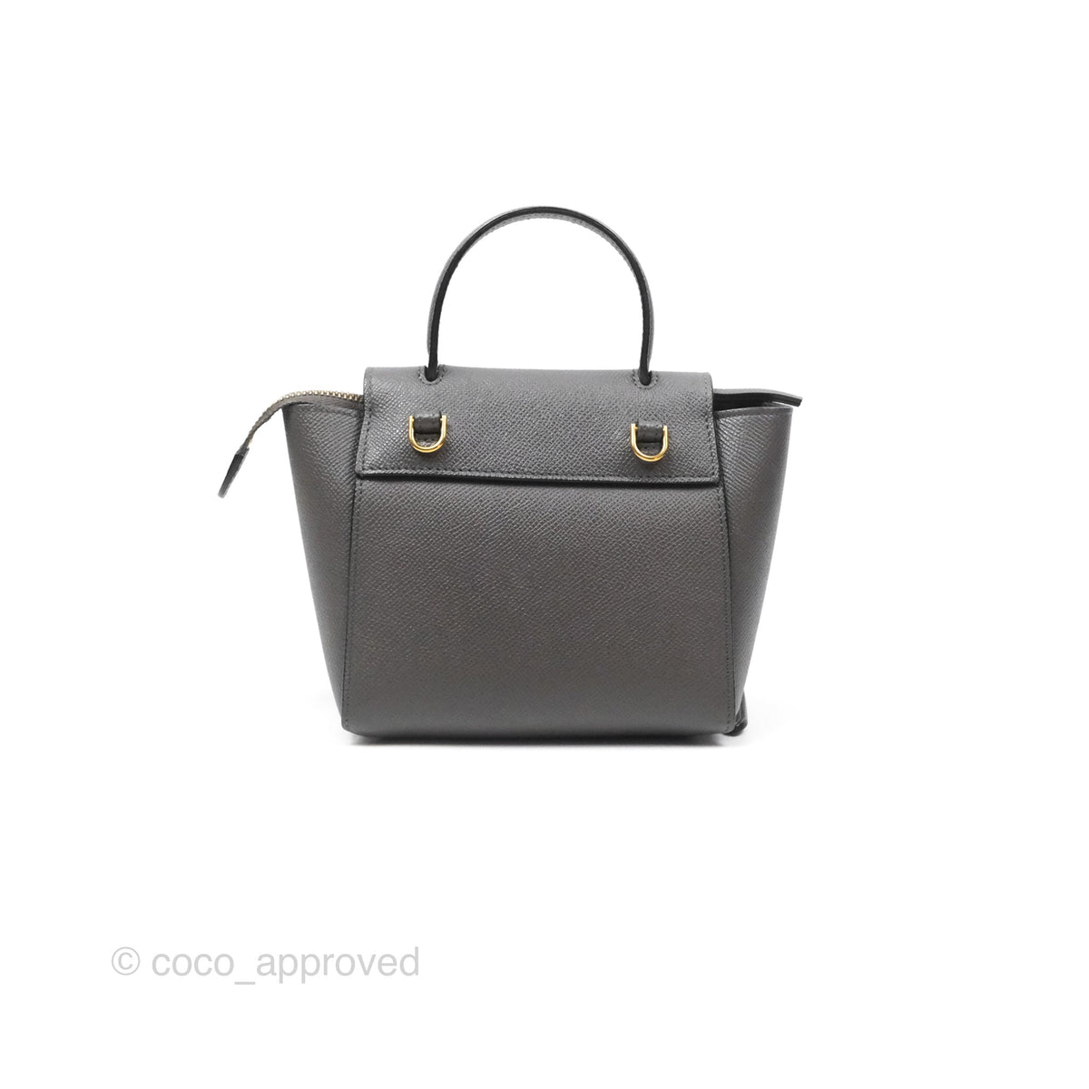 Celine Pico Belt Bag Grey Grained Calfskin Gold Hardware