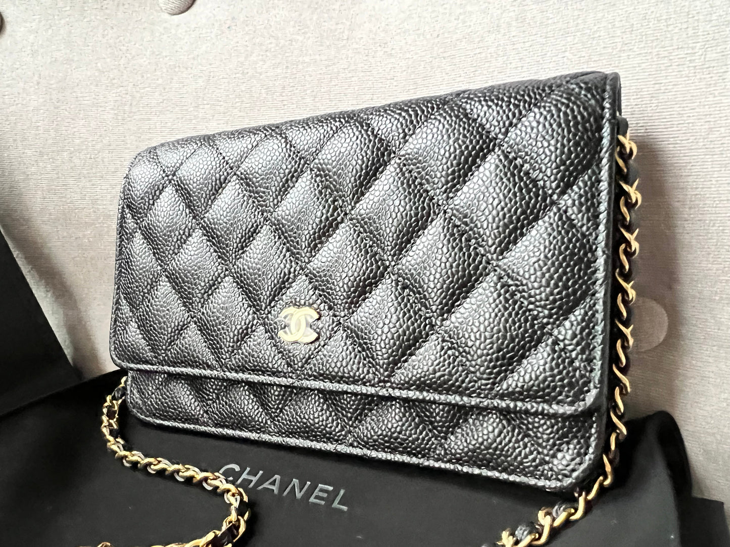 Chanel Black Caviar Wallet on Chain