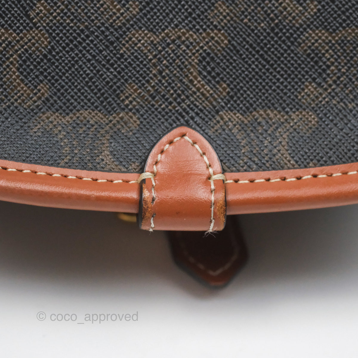 Celine Medium Folco Bag Triomphe Canvas Tan