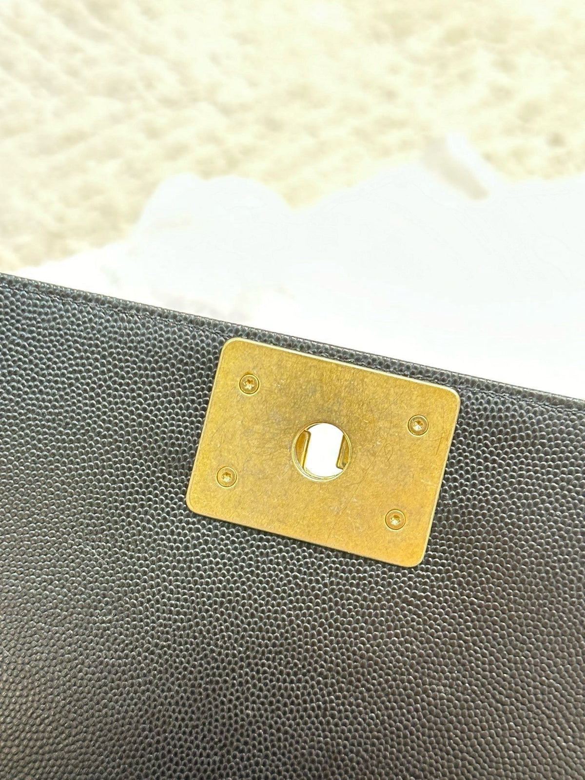 Chanel Medium Caviar Boy Bag Black GHW 27 holo card