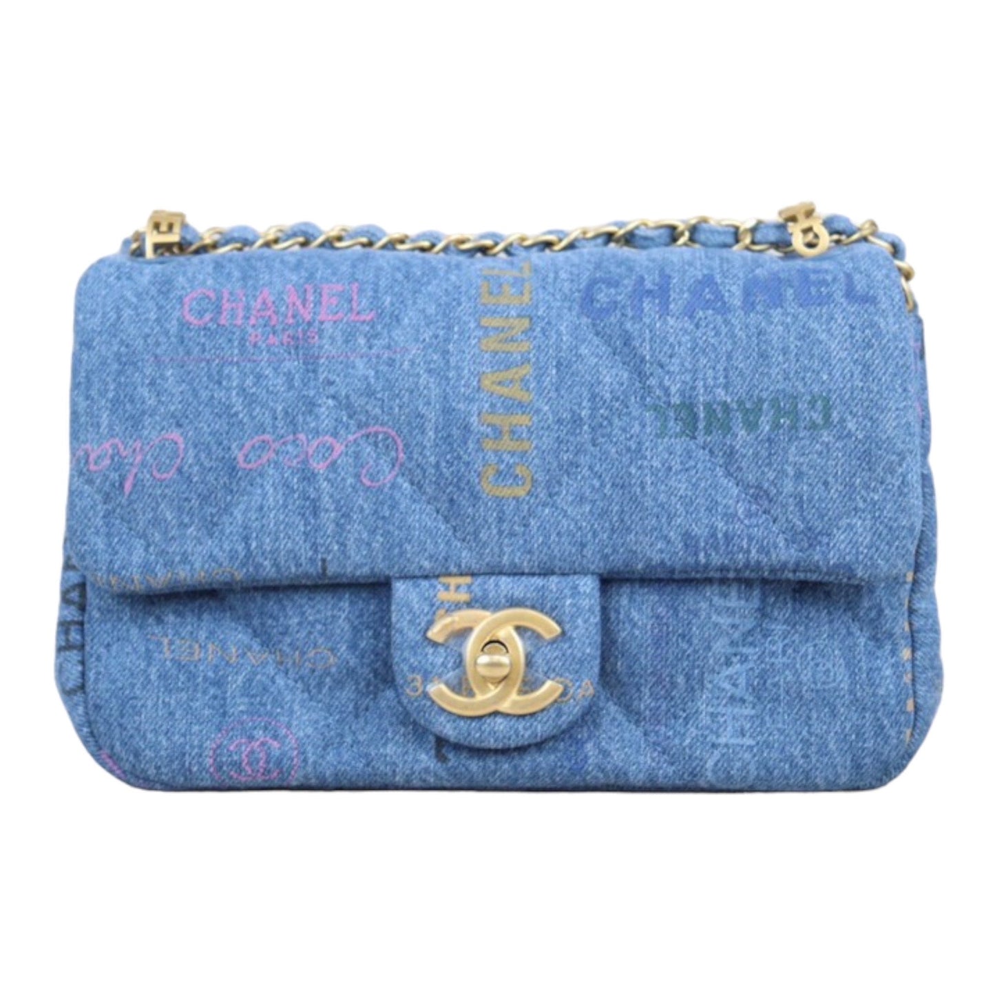 Rank A ｜ CHANEL Denim Small Flap Chain Shoulder ｜23102819