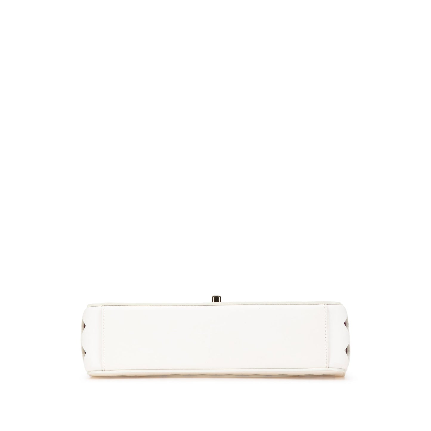 White Chanel Large Calfskin See Through Flap Crossbody Bag