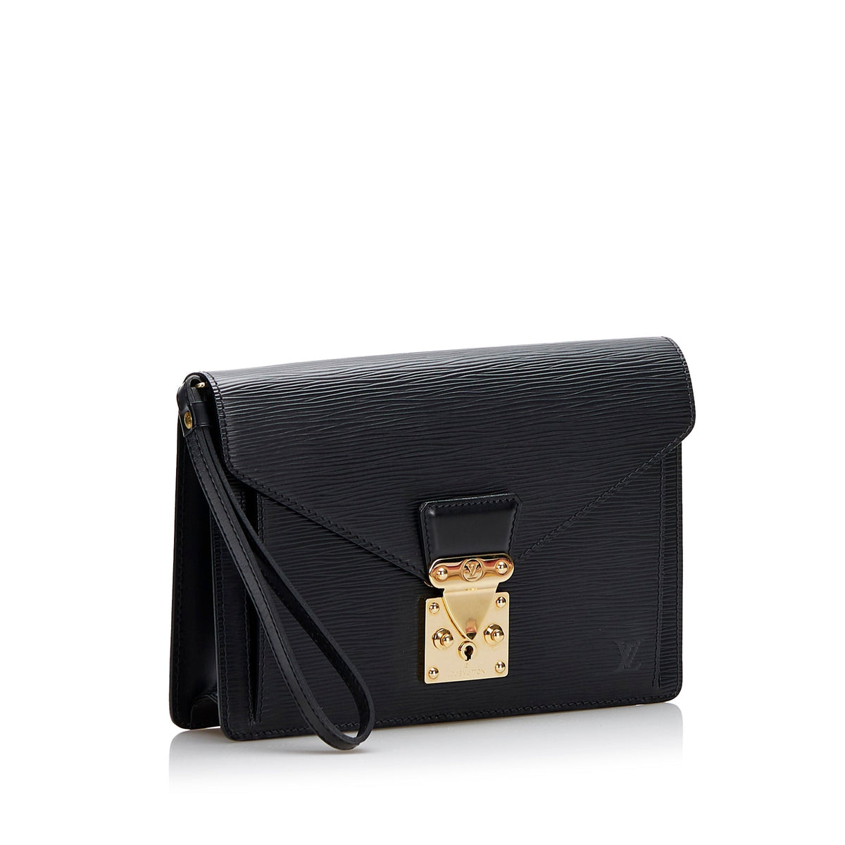 Louis Vuitton Pochette Sellier Dragonne Black Epi