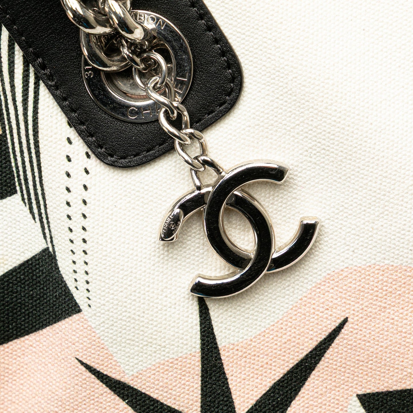Multicolor Chanel Canvas La Pausa Bay Shopping Tote Satchel