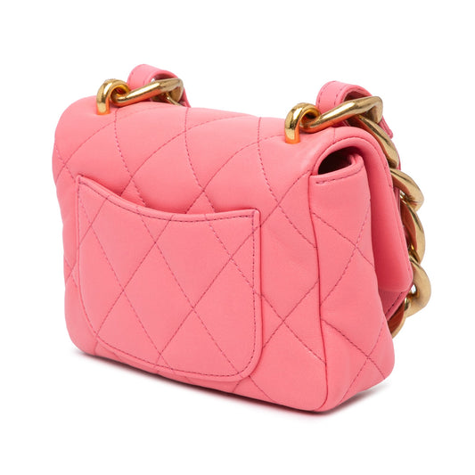 Pink Chanel Mini Quilted Lambskin Funky Town Flap Shoulder Bag