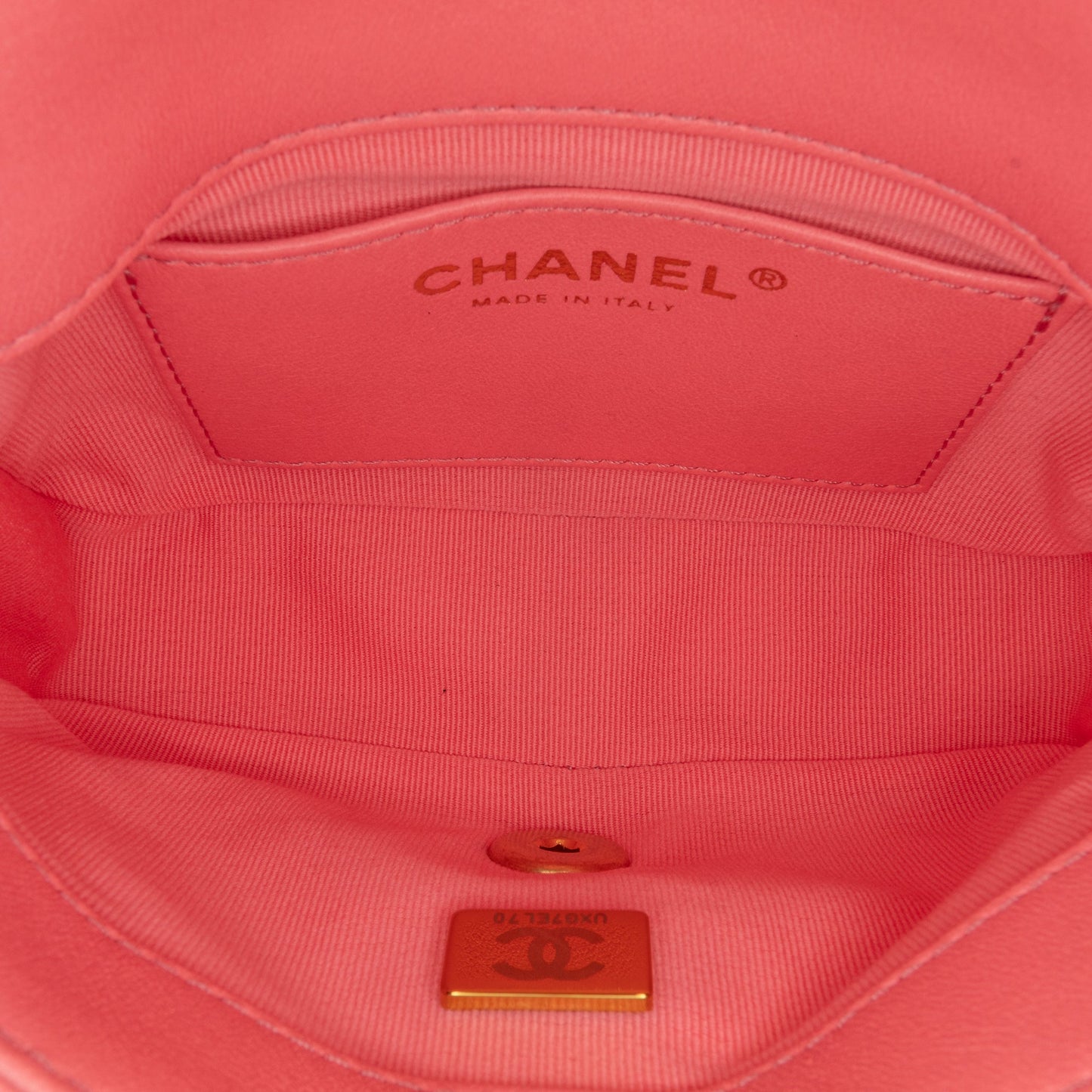 Pink Chanel Mini Quilted Lambskin Funky Town Flap Shoulder Bag
