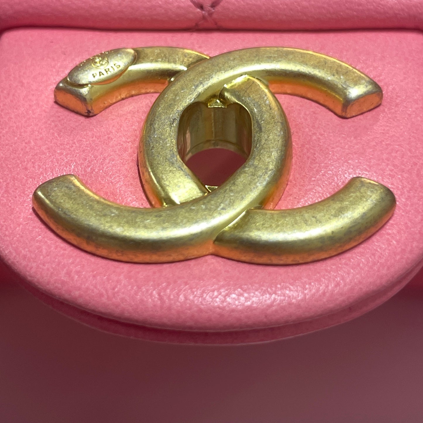 Pink Chanel Mini Quilted Lambskin Funky Town Flap Shoulder Bag