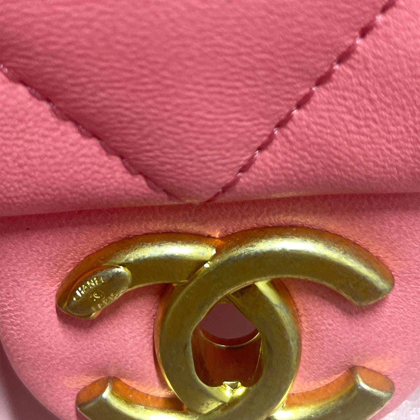 Pink Chanel Mini Quilted Lambskin Funky Town Flap Shoulder Bag