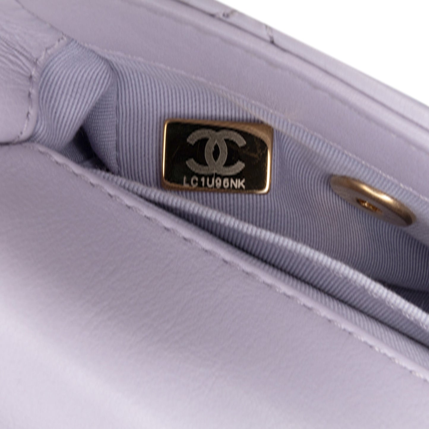 Purple Chanel Mini Quilted Calfskin Framing Chain Flap Crossbody Bag