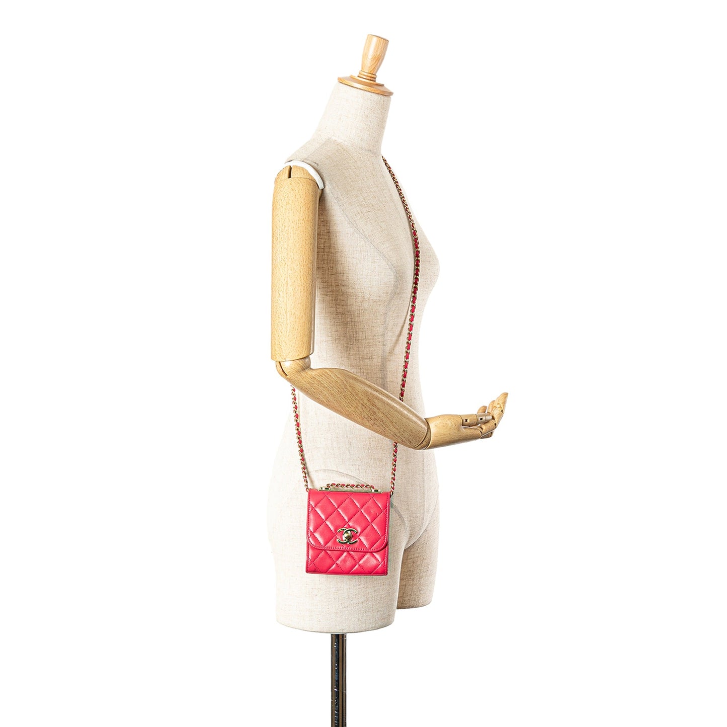 Pink Chanel Mini Lambskin Trendy CC Clutch With Chain Crossbody Bag