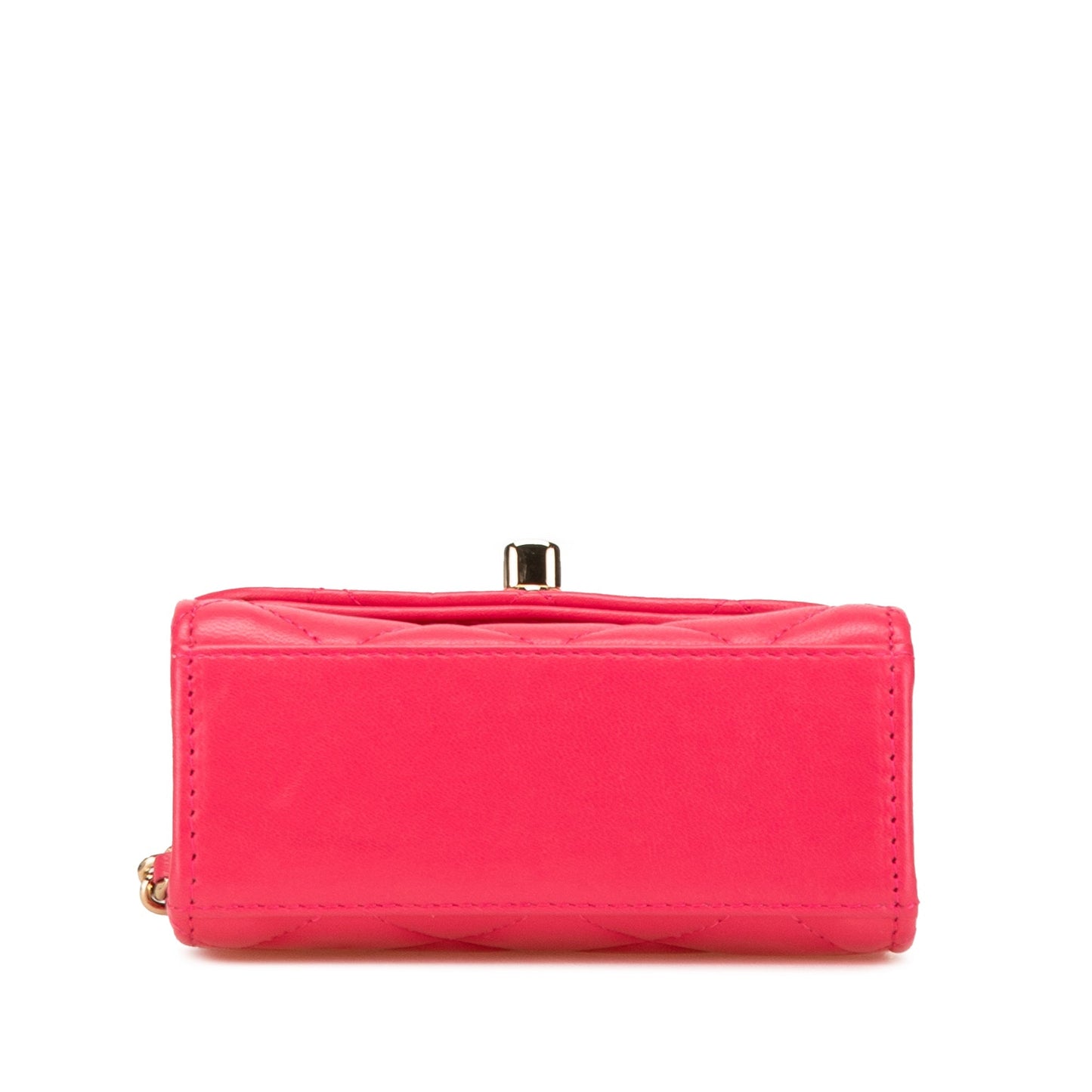 Pink Chanel Mini Lambskin Trendy CC Clutch With Chain Crossbody Bag
