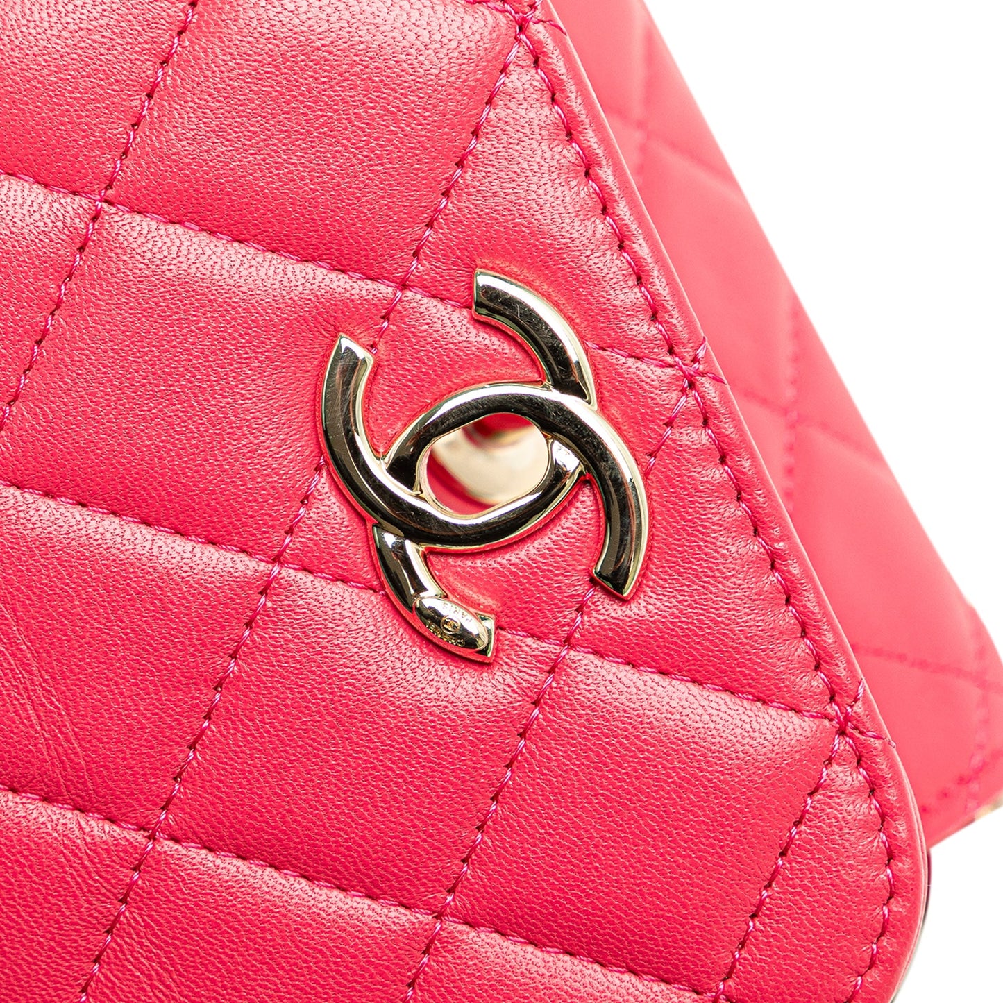 Pink Chanel Mini Lambskin Trendy CC Clutch With Chain Crossbody Bag