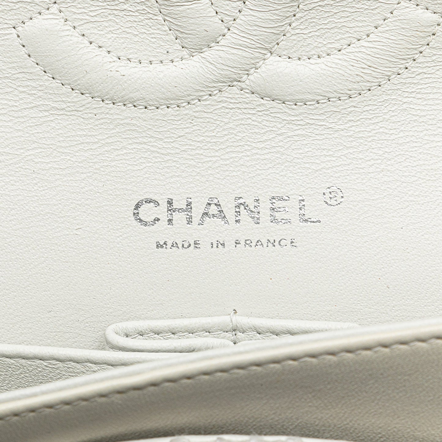 White Chanel Medium Classic Tweed Double Flap Shoulder Bag