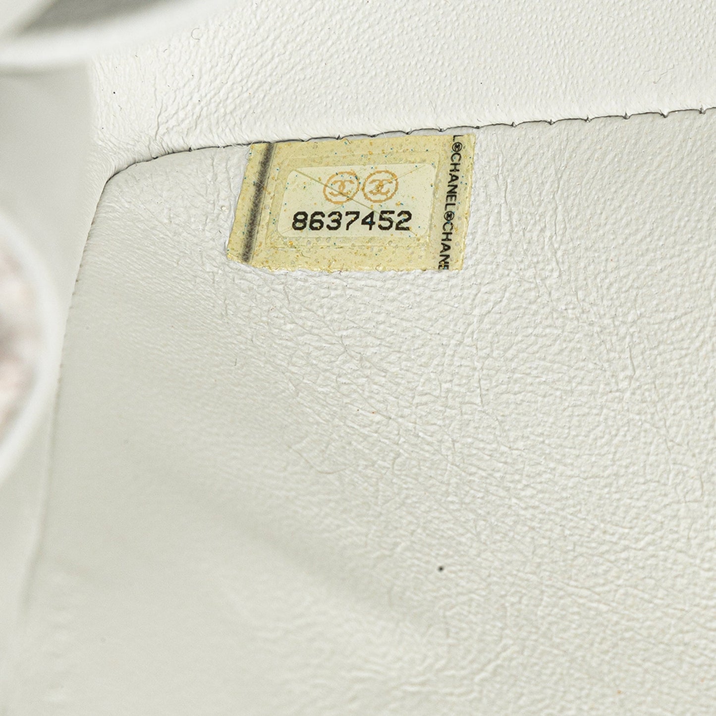 White Chanel Medium Classic Tweed Double Flap Shoulder Bag