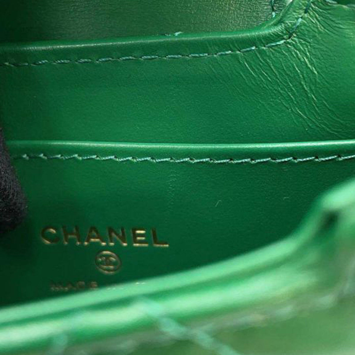 Green Chanel Nano Aged Calfskin Kelly Shopper Bag Satchel